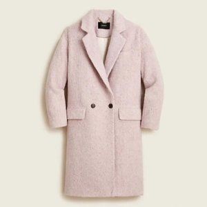 J.Crew Relaxed Coat Italian Brushed Wool Pink